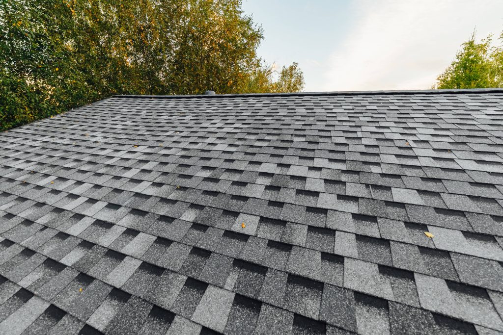 black asphalt shingles