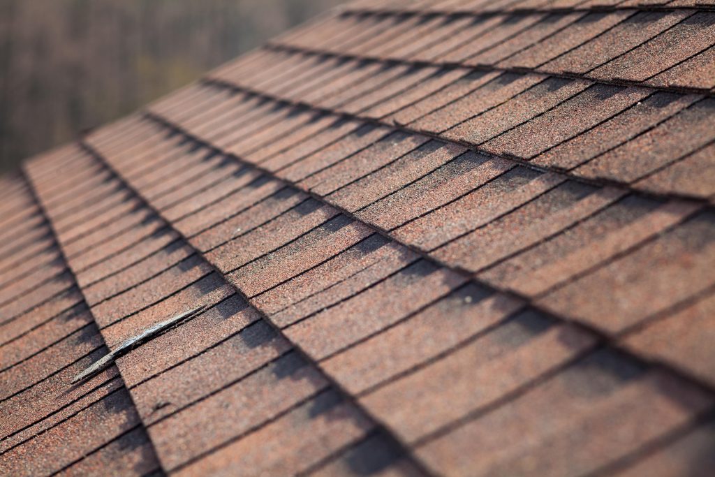 brown asphalt shingles