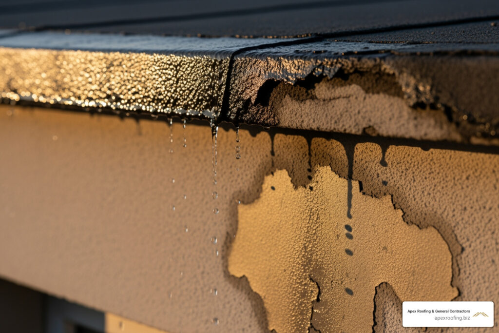 flat roof leaking at edge