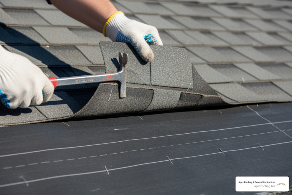 how to repair a hole in a shingle roof