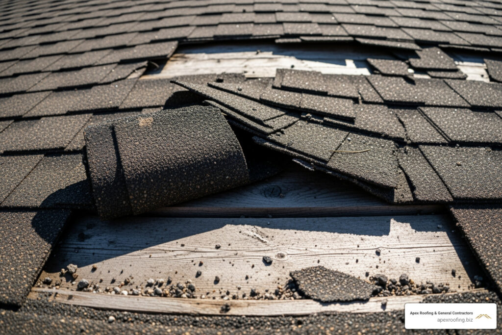how to repair blown off roof shingles