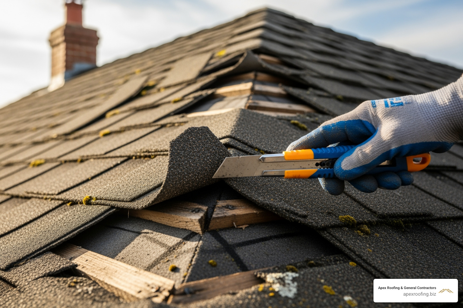 damaged shingles repair