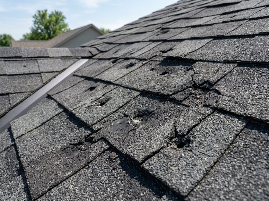 hail damaged shingles
