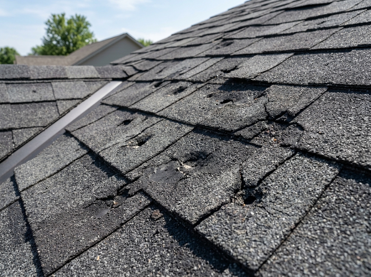 hail damaged shingles