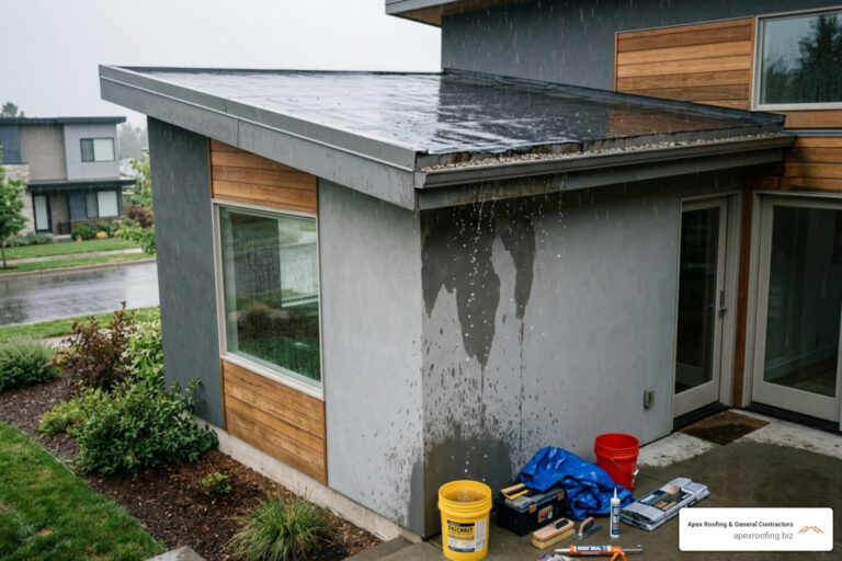 flat roof leaking repair