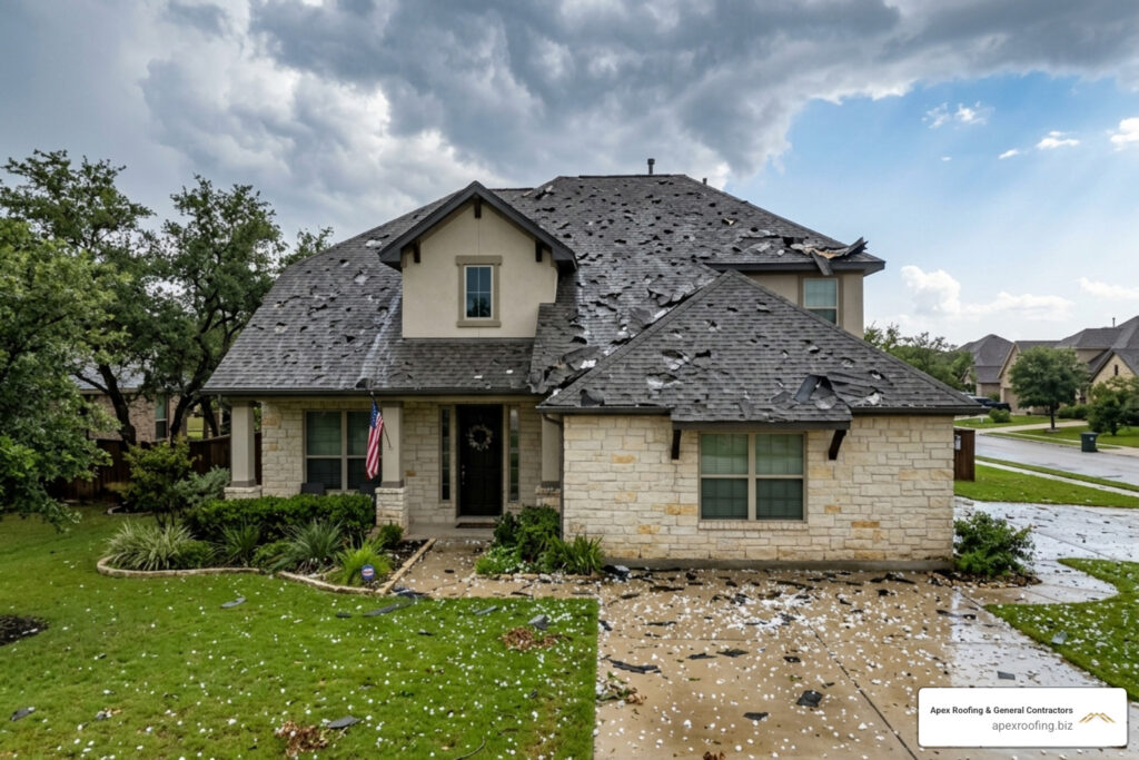 Hail roof repair San Antonio residential home storm damage - Hail roof repair San Antonio