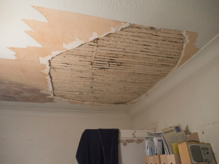 flashing leaking roof water damage