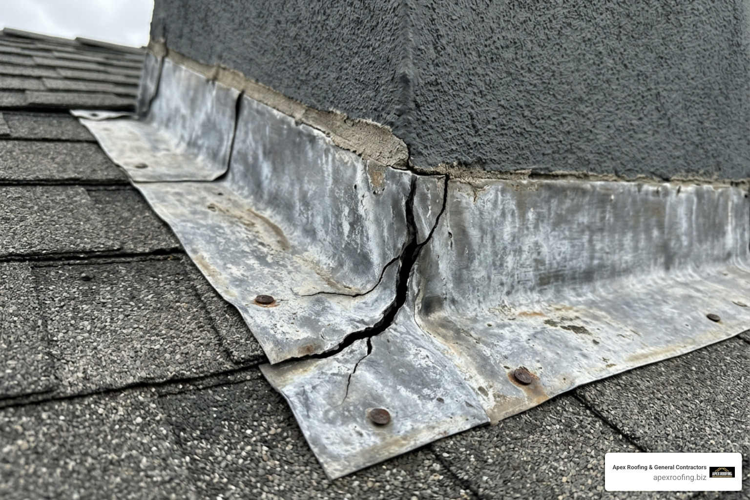 cracked lead flashing